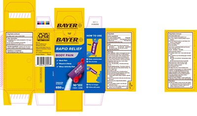 Pdp (91262252 Bayer Aspirin Rapid Relief Body Pain 10 Each Carton R2)